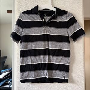 Urban Pipeline YOUTH Polo Shirt with Black and Gray Stripes